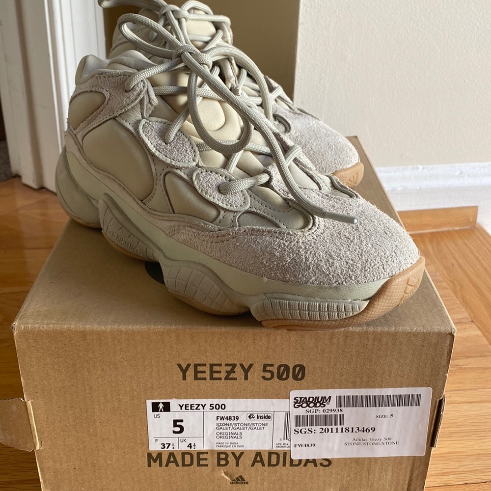 Yeezy 500 by adidas / stone color/Male size 5/ women size 6/ excellent condition